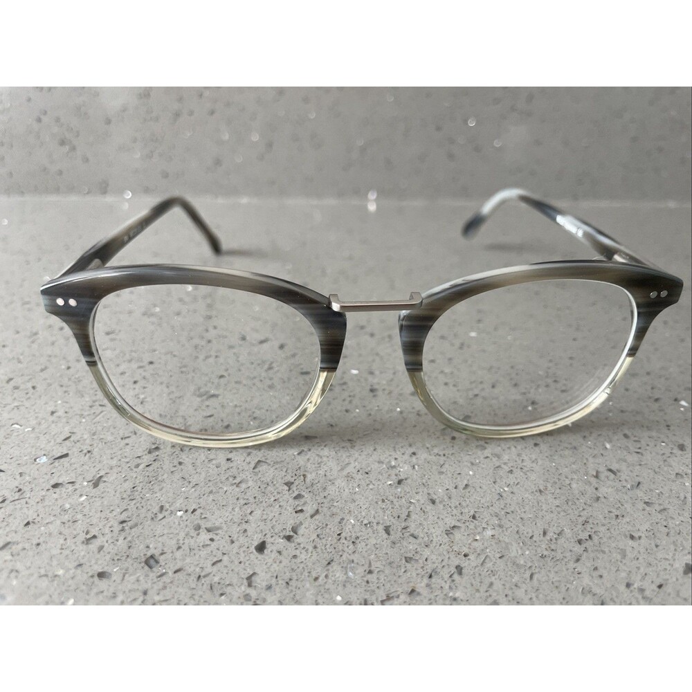 Eyebuydirect RFLKT Era 49-20-150 C1 Gray Stripe Acetate Eyeglasses FRAMES ONLY
